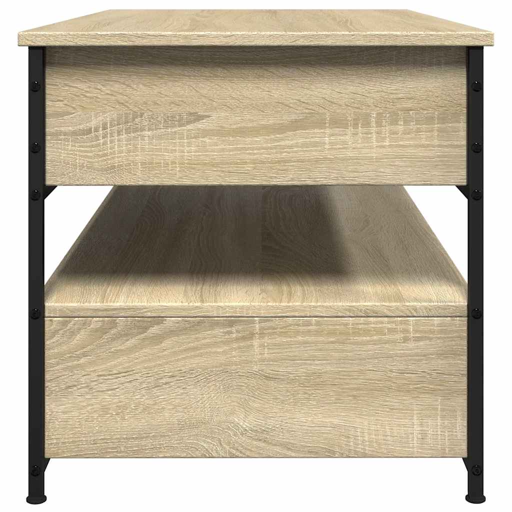 Salongbord sonoma eik 85x50x50 cm konstruert tre og metall