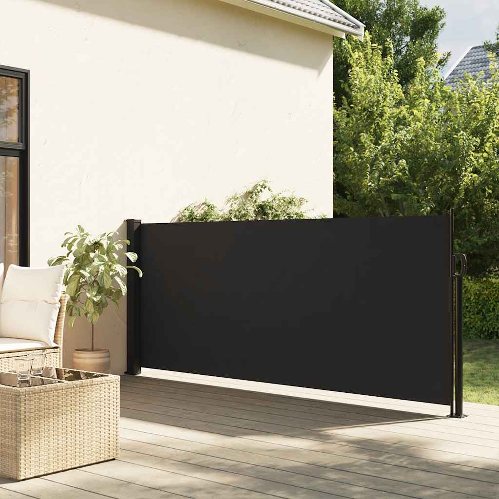 Uttrekkbar sidemarkise svart 100x300 cm vidaXL