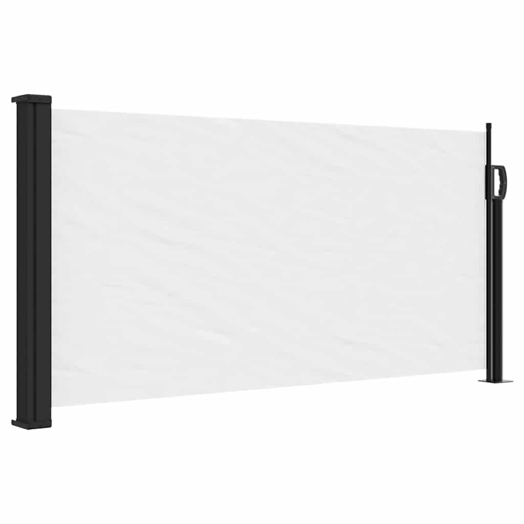 Uttrekkbar sidemarkise hvit 100x300 cm vidaXL