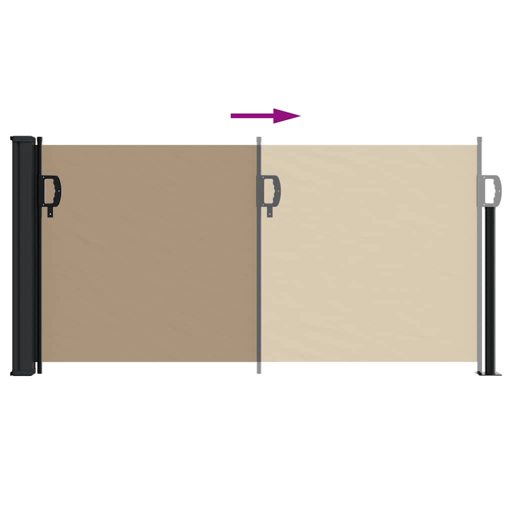 Uttrekkbar sidemarkise gråbrun 100x300 cm vidaXL