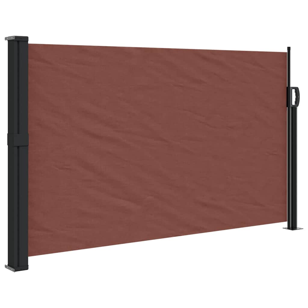Uttrekkbar sidemarkise brun 117x300 cm