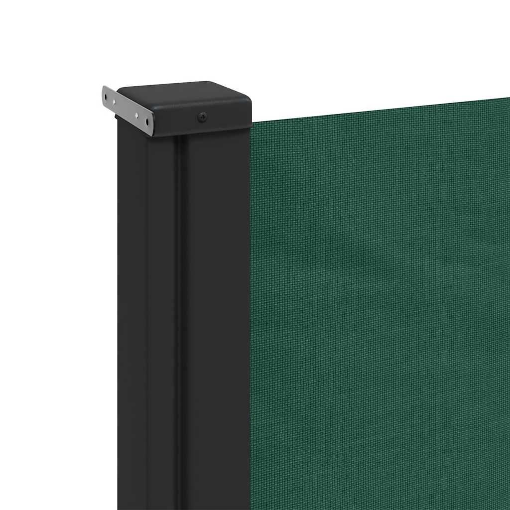 Uttrekkbar sidemarkise mørkegrønn 117x300 cm
