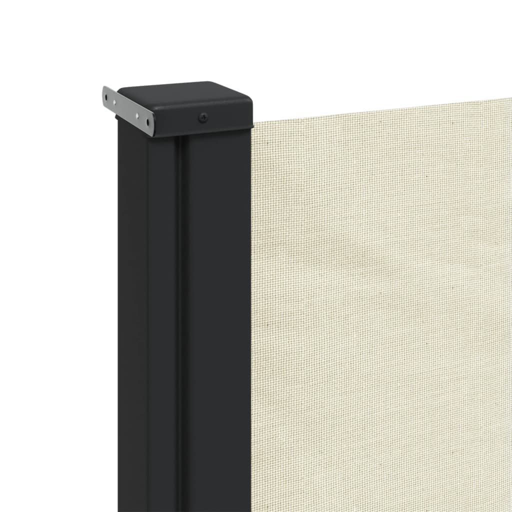Uttrekkbar sidemarkise kremhvit 140x300 cm