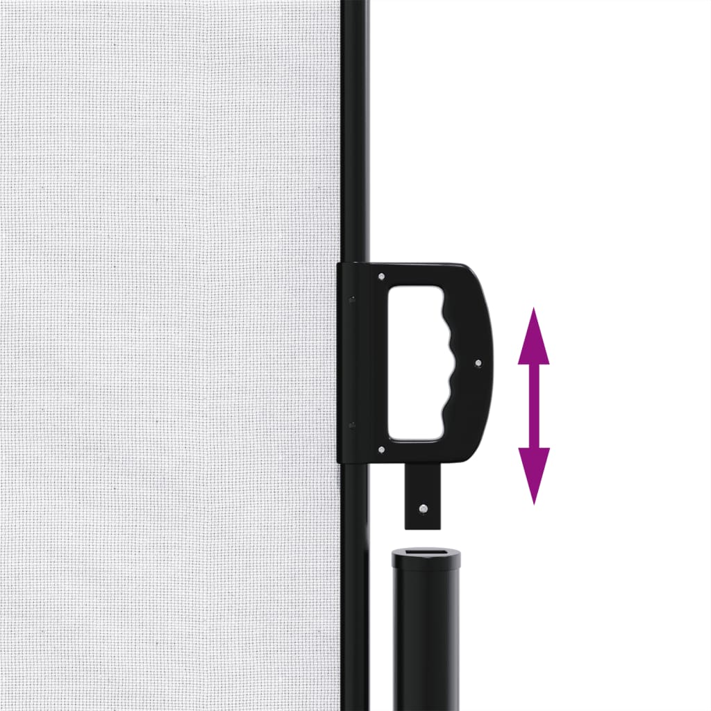 Uttrekkbar sidemarkise hvit 140x300 cm