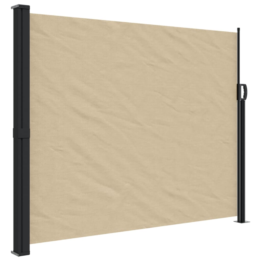 Uttrekkbar sidemarkise beige 160x300 cm