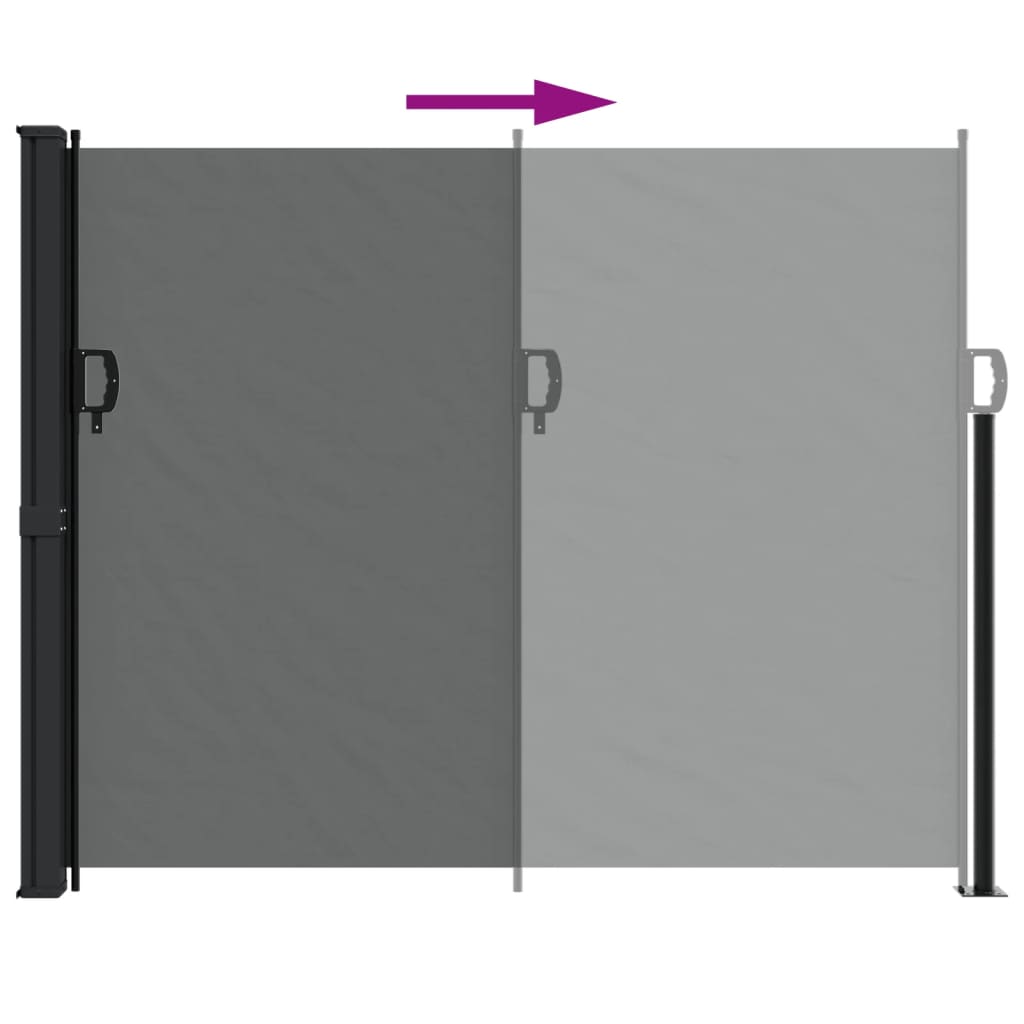 Uttrekkbar sidemarkise antrasitt 160x300 cm