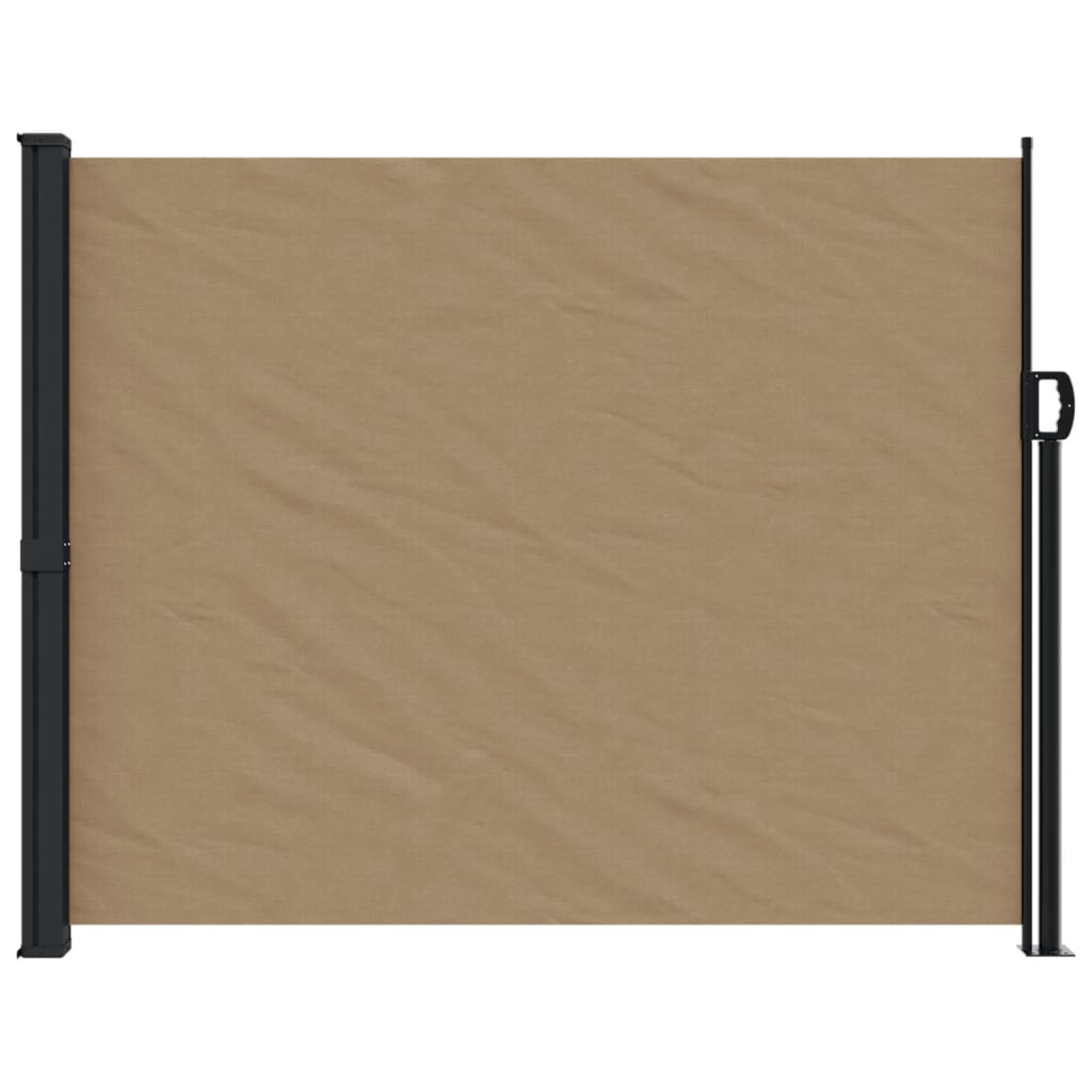 Uttrekkbar sidemarkise gråbrun 170x300 cm