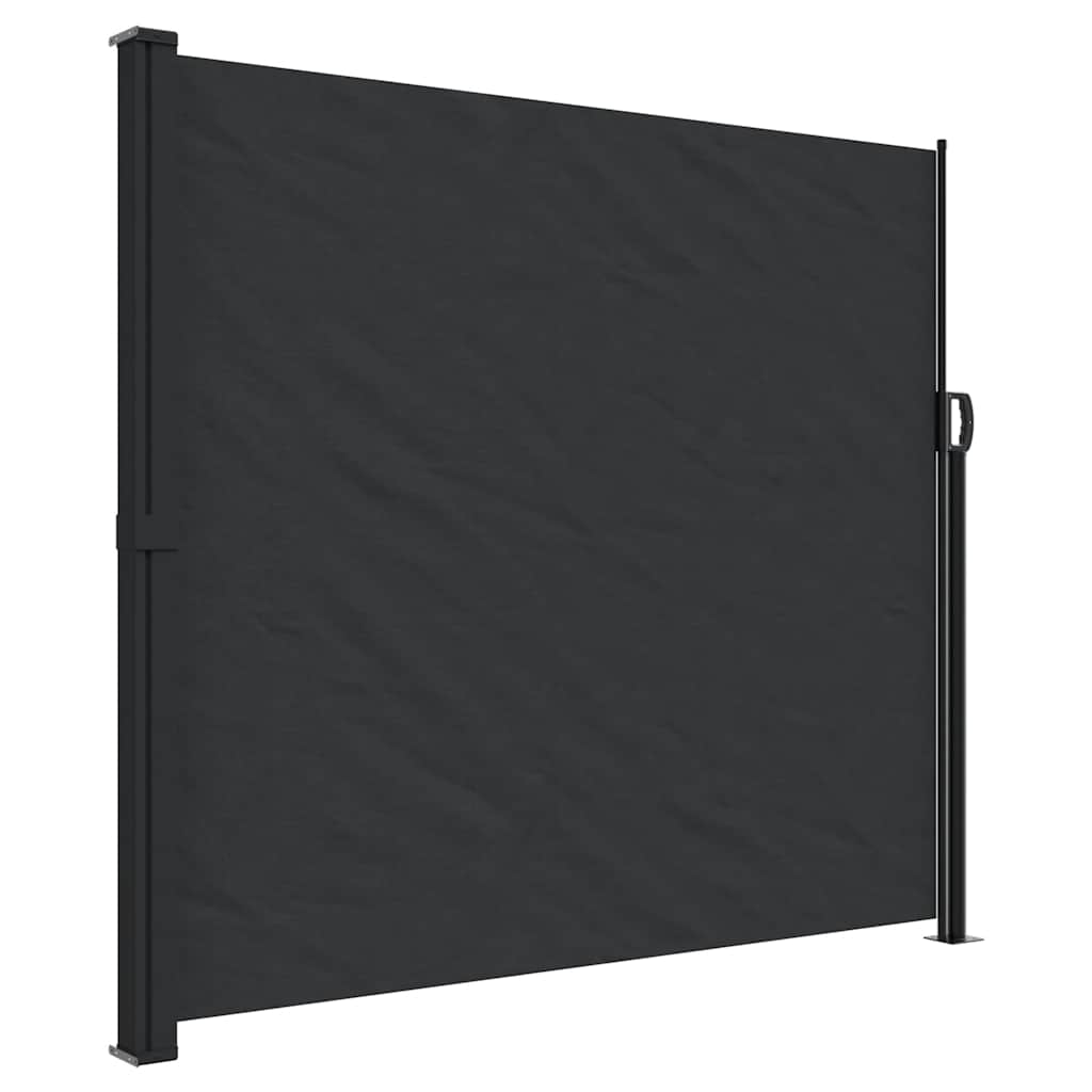 Uttrekkbar sidemarkise svart 180x300 cm