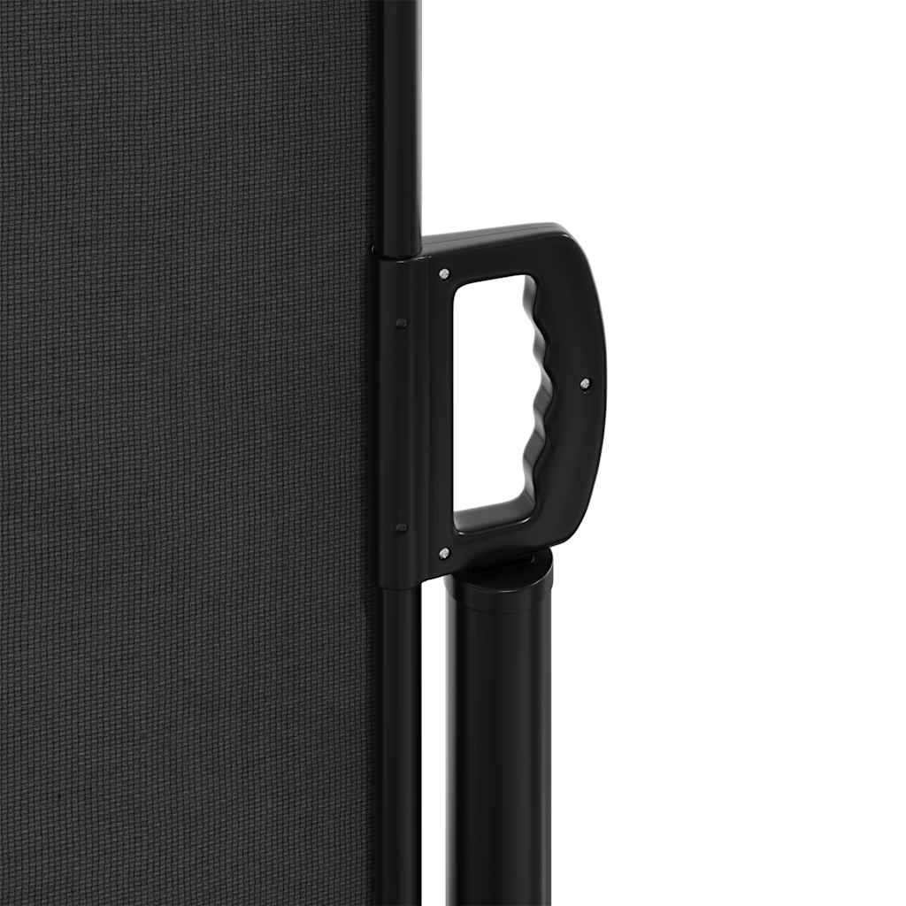 Uttrekkbar sidemarkise svart 180x300 cm