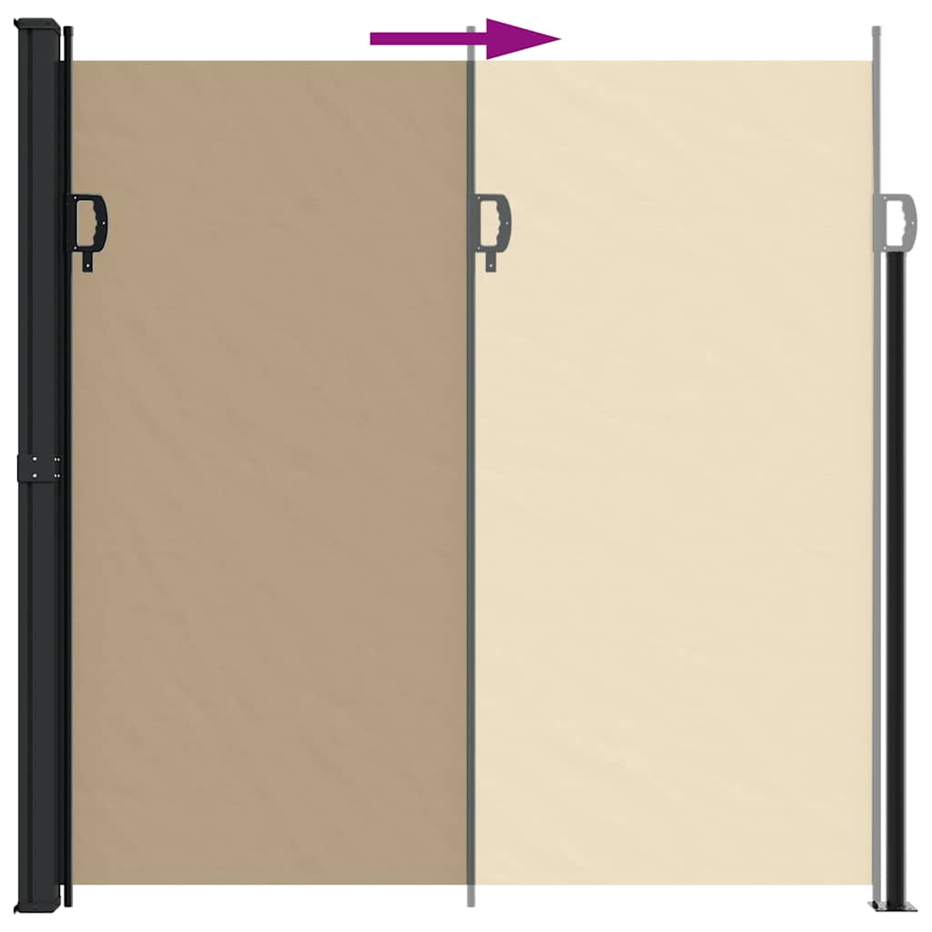 Uttrekkbar sidemarkise beige 200x300 cm