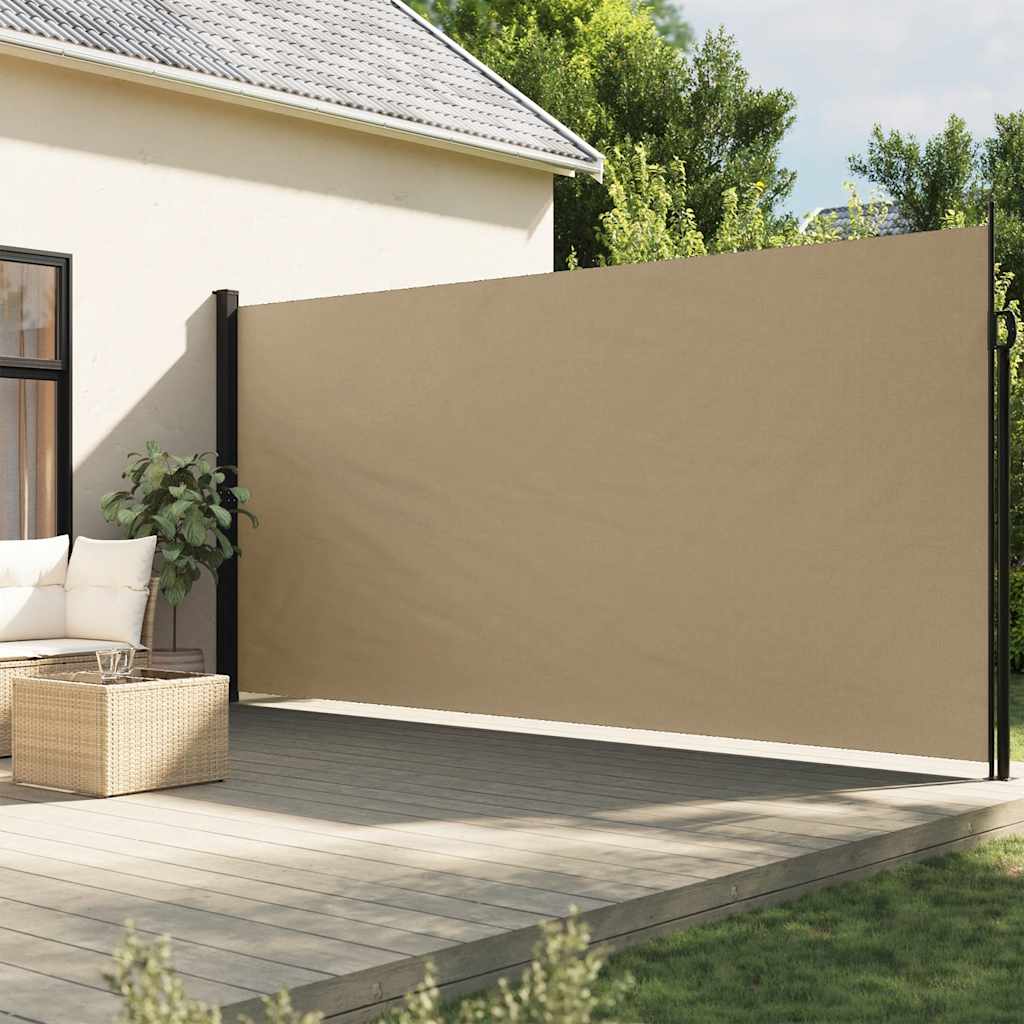 Uttrekkbar sidemarkise beige 200x300 cm
