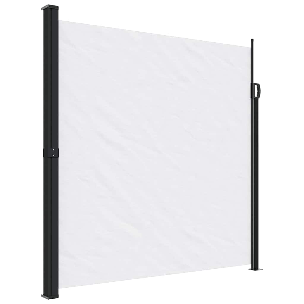 Uttrekkbar sidemarkise hvit 200x300 cm