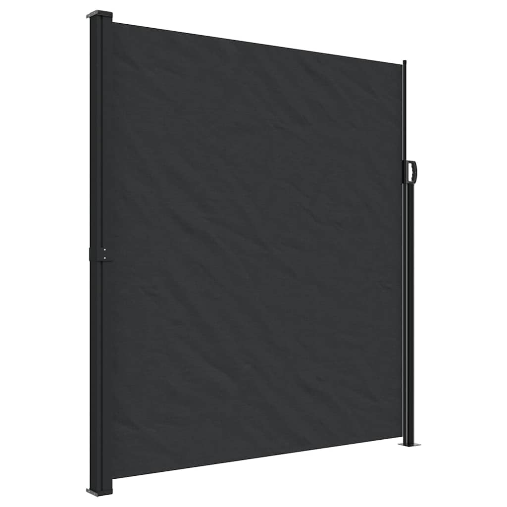 Uttrekkbar sidemarkise svart 220x300 cm