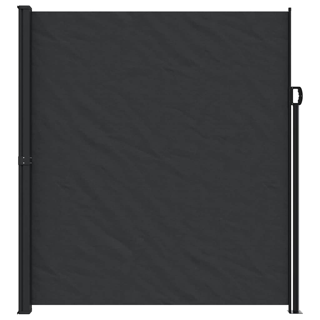 Uttrekkbar sidemarkise svart 220x300 cm