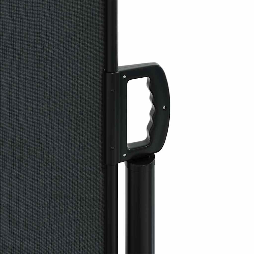 Uttrekkbar sidemarkise svart 220x300 cm