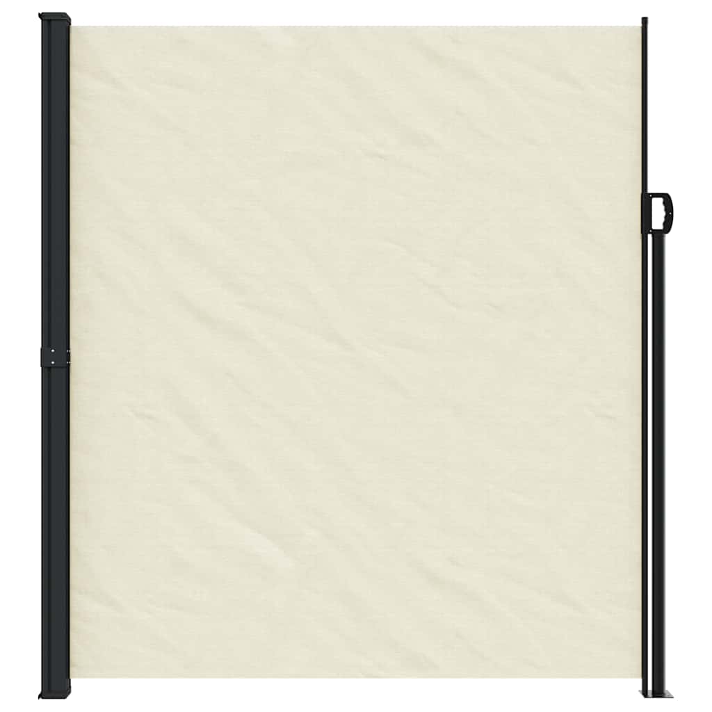 Uttrekkbar sidemarkise kremhvit 220x300 cm