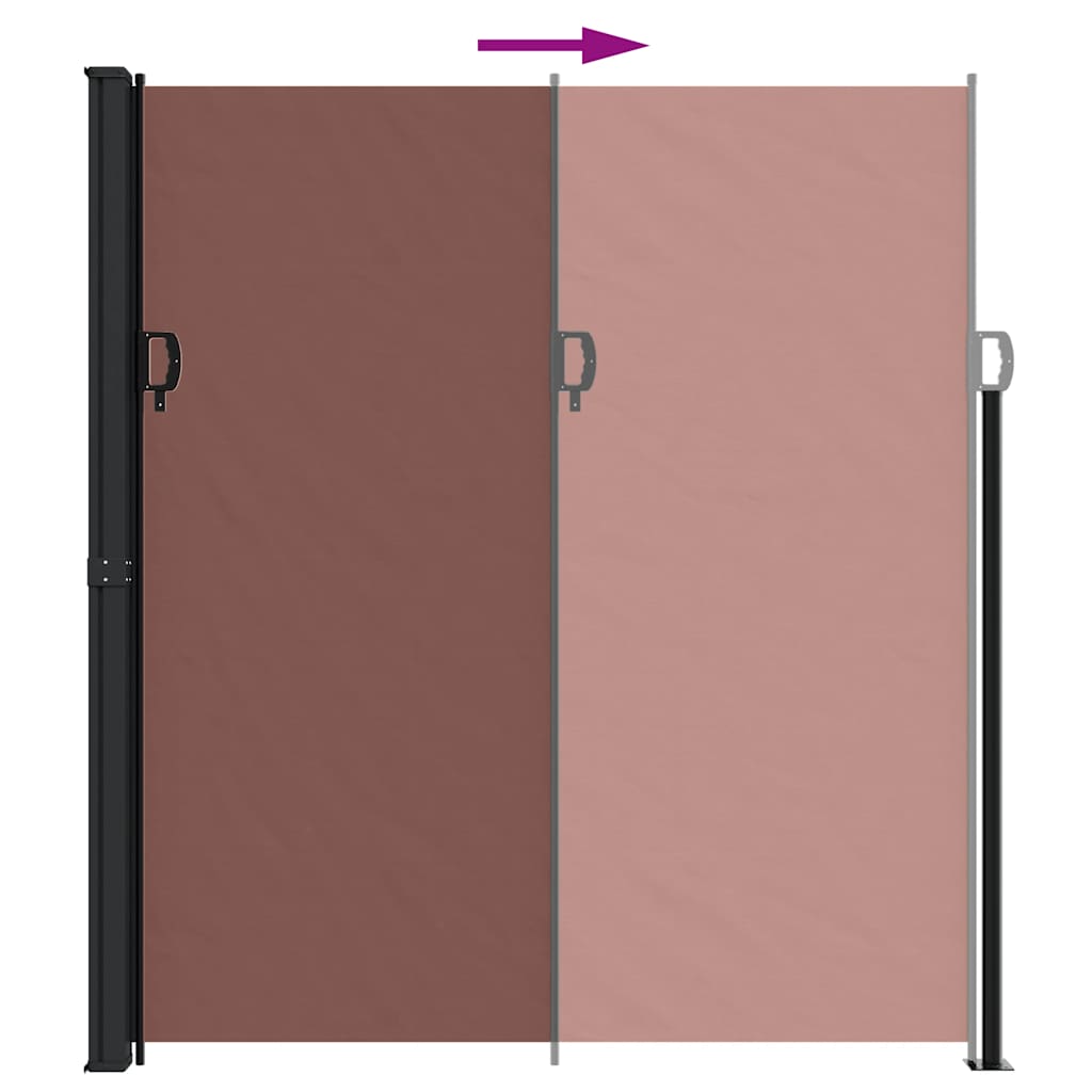 Uttrekkbar sidemarkise brun 220x300 cm