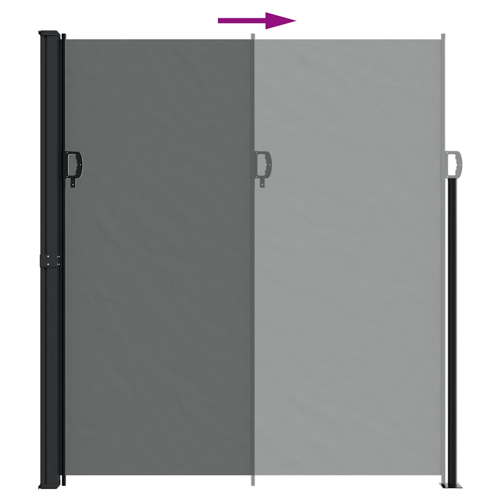 Uttrekkbar sidemarkise antrasitt 220x300 cm