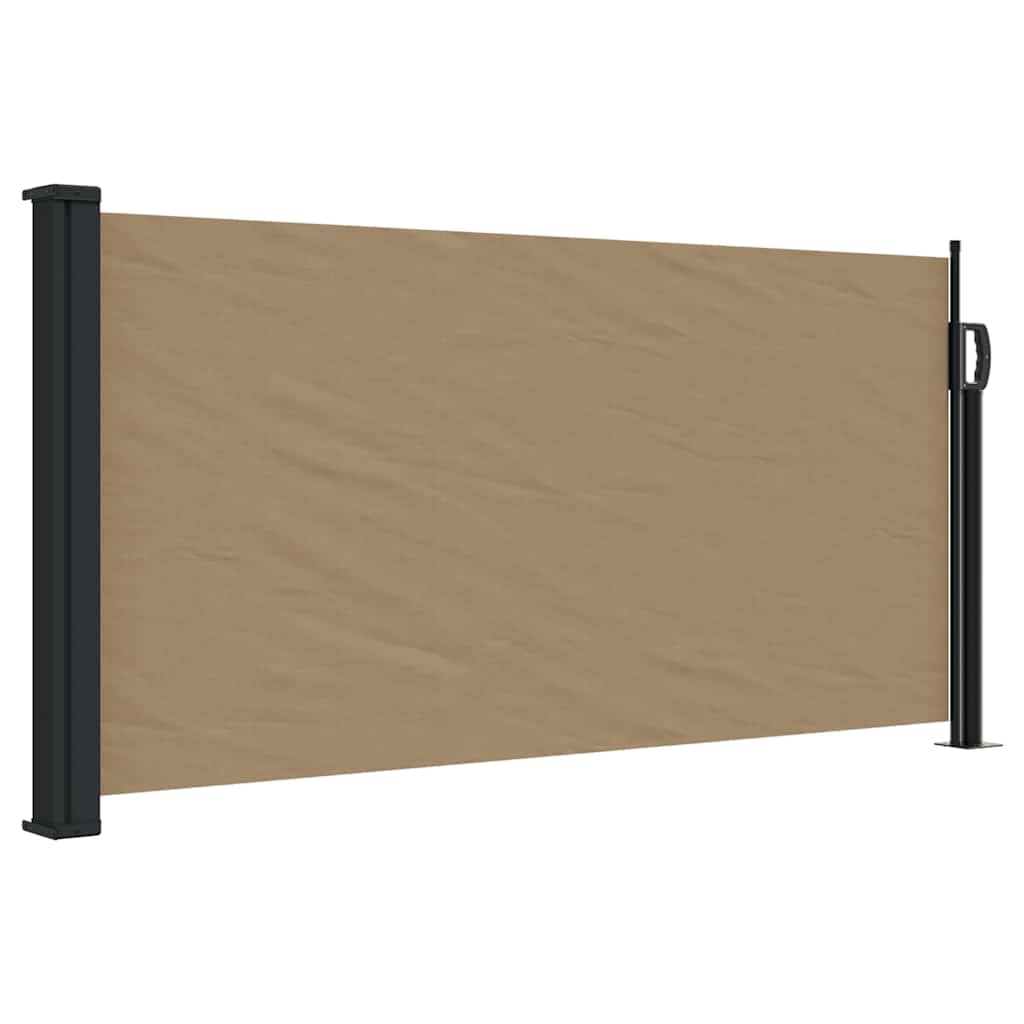 Uttrekkbar sidemarkise gråbrun 100x500 cm