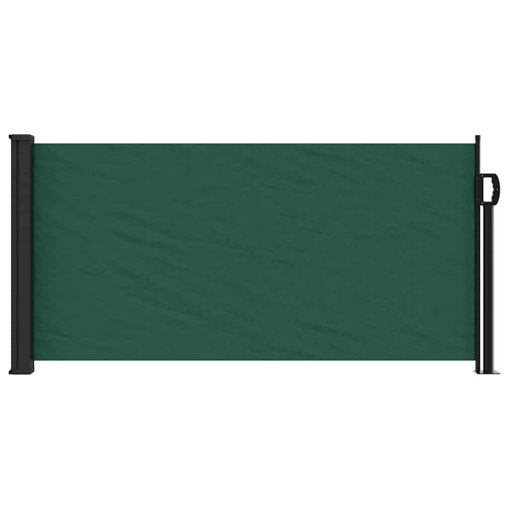 Uttrekkbar sidemarkise mørkegrønn 100x500 cm