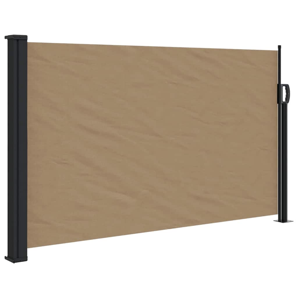 Uttrekkbar sidemarkise gråbrun 120x500 cm vidaXL