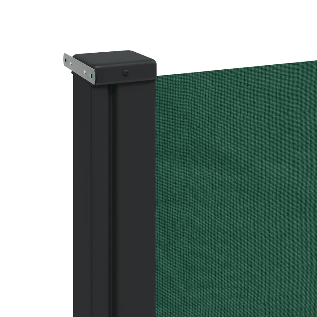 Uttrekkbar sidemarkise mørkegrønn 120x500 cm