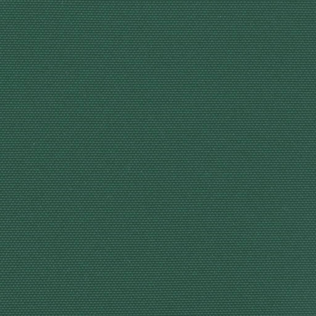 Uttrekkbar sidemarkise mørkegrønn 140x500 cm