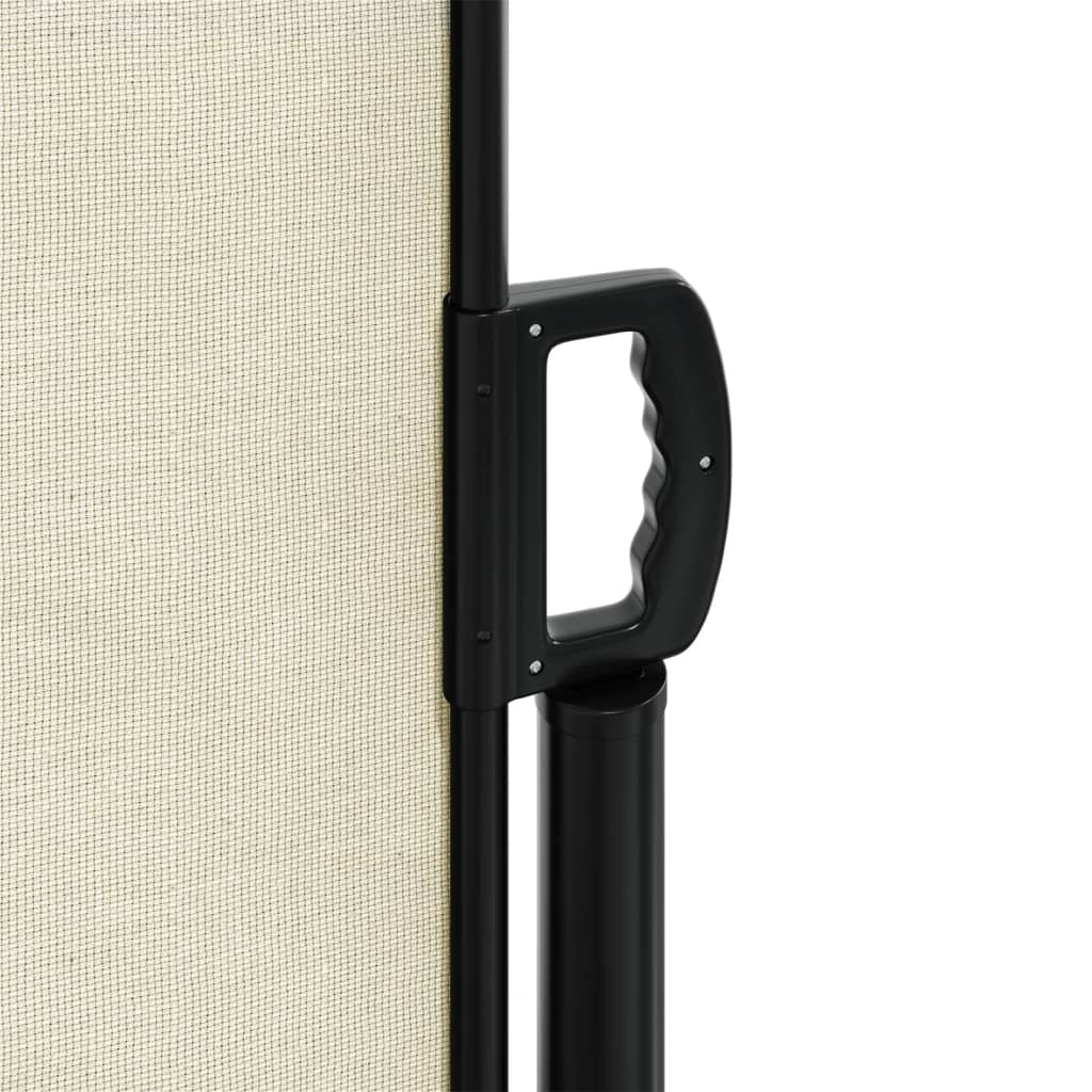 Uttrekkbar sidemarkise kremhvit 160x500 cm