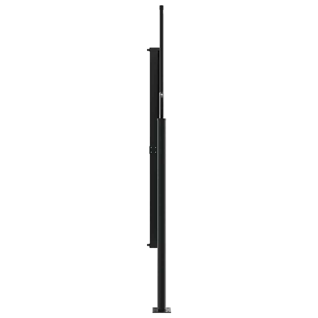 Uttrekkbar sidemarkise brun 160x500 cm
