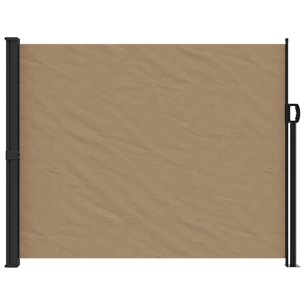 Uttrekkbar sidemarkise gråbrun 160x500 cm