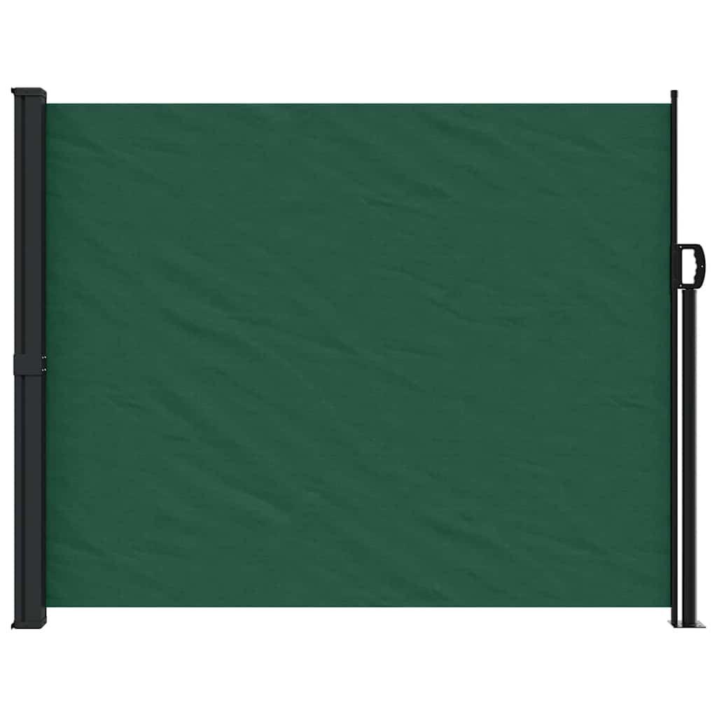 Uttrekkbar sidemarkise mørkegrønn 160x500 cm