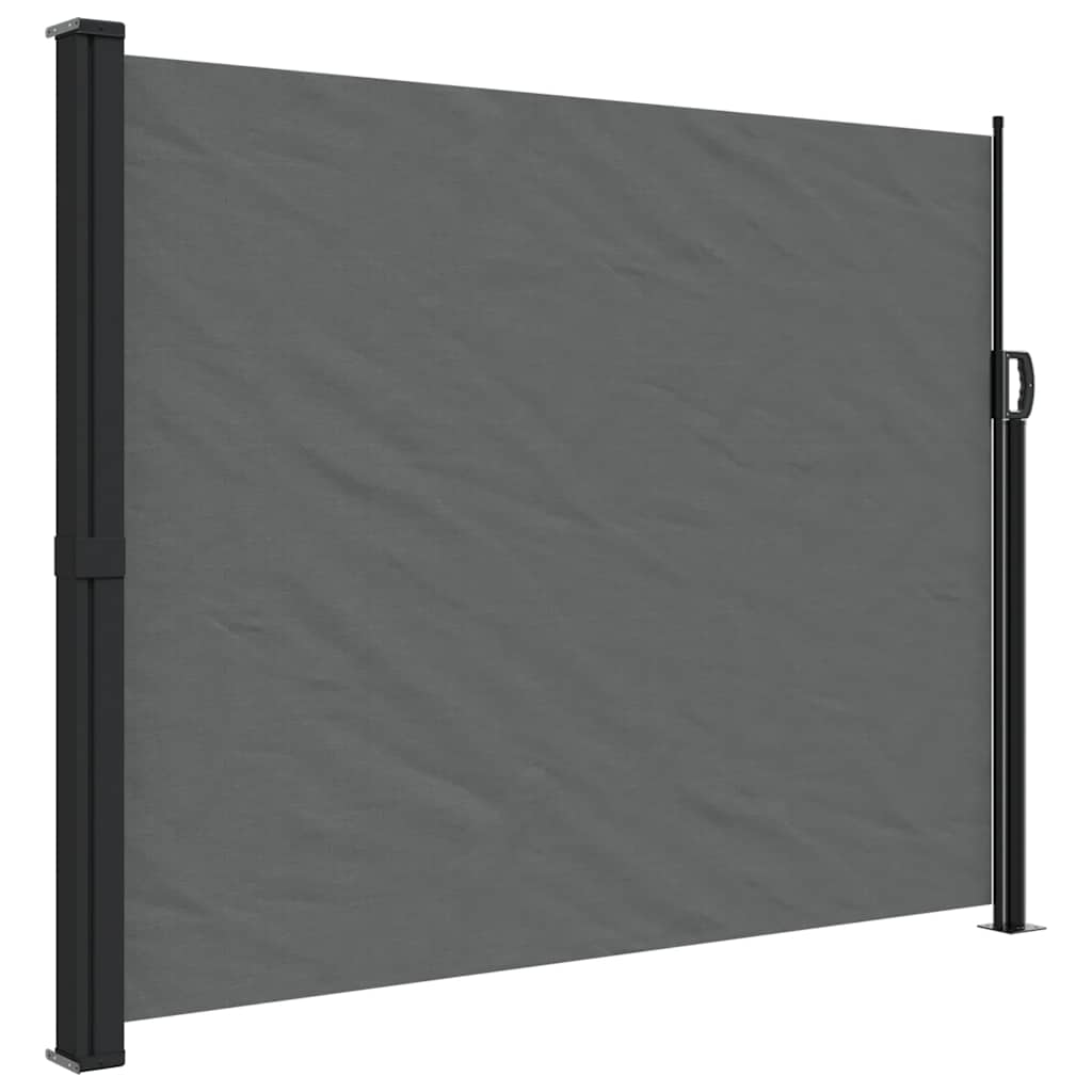 Uttrekkbar sidemarkise antrasitt 160x500 cm