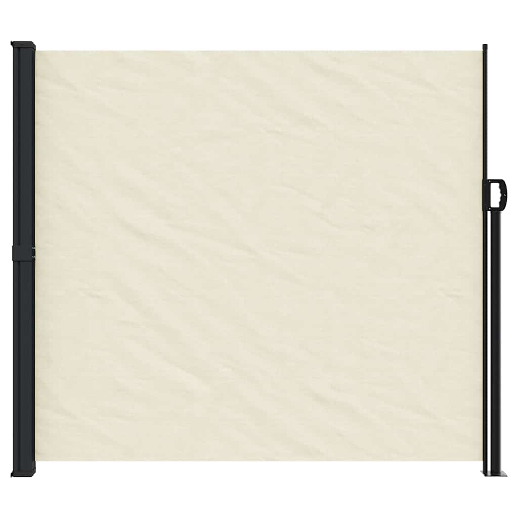 Uttrekkbar sidemarkise kremhvit 180x500 cm