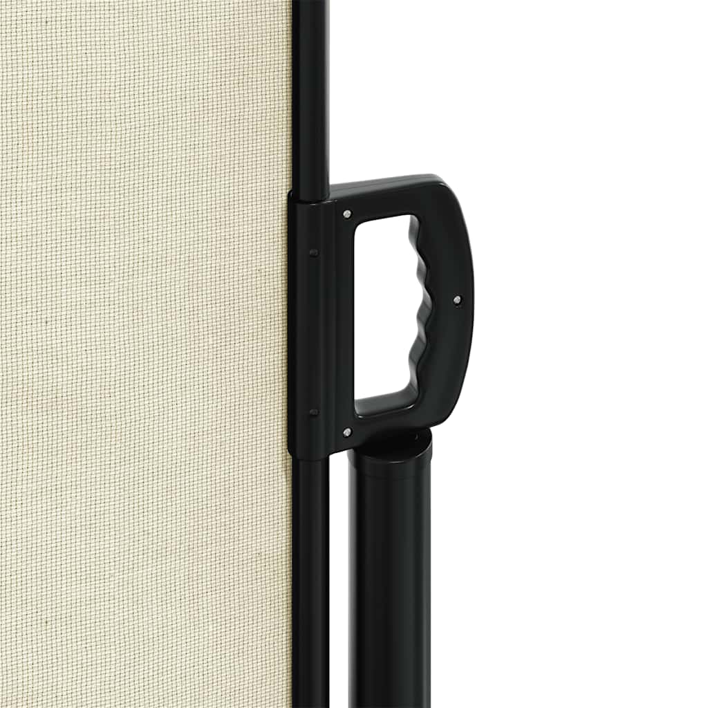 Uttrekkbar sidemarkise kremhvit 180x500 cm