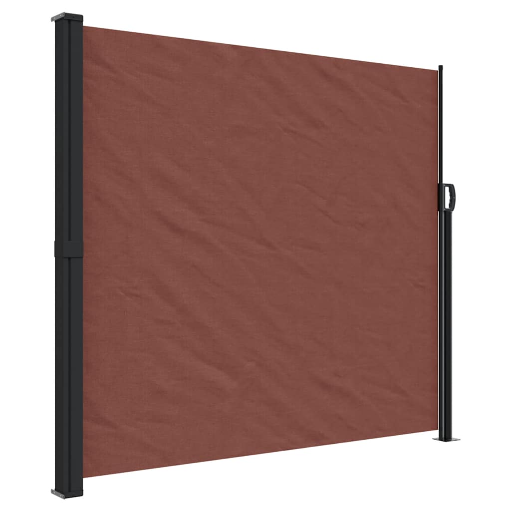 Uttrekkbar sidemarkise brun 180x500 cm