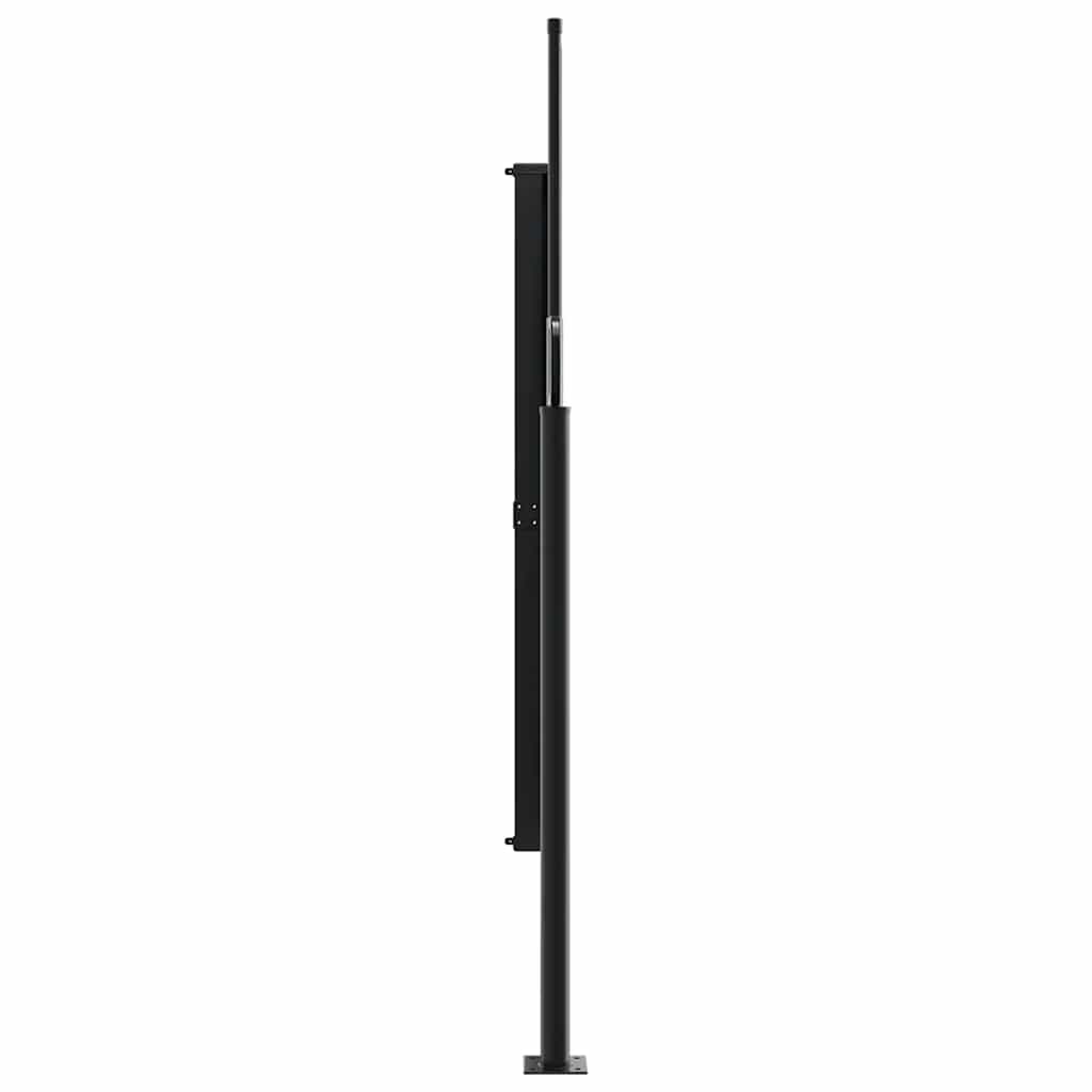 Uttrekkbar sidemarkise brun 180x500 cm