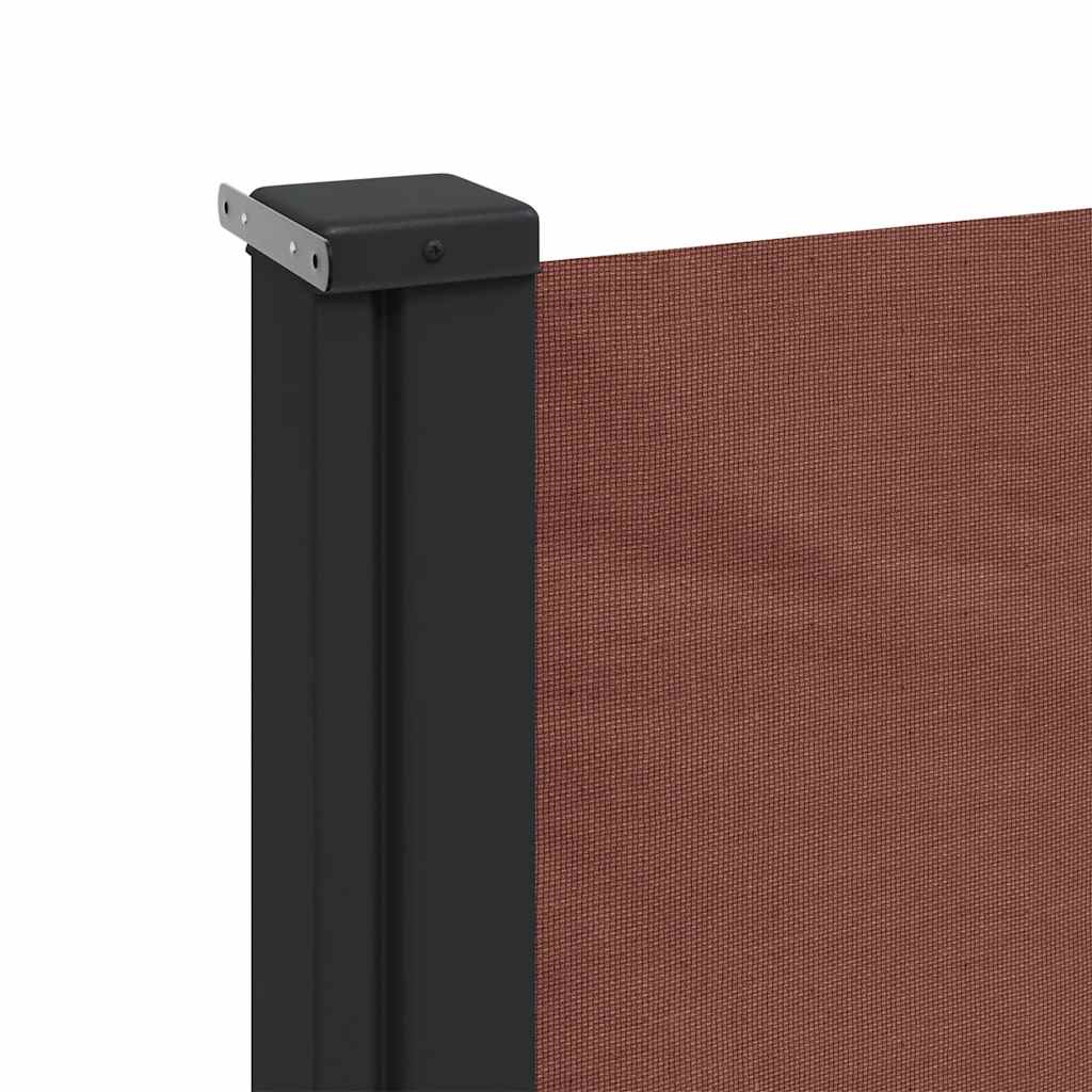 Uttrekkbar sidemarkise brun 180x500 cm
