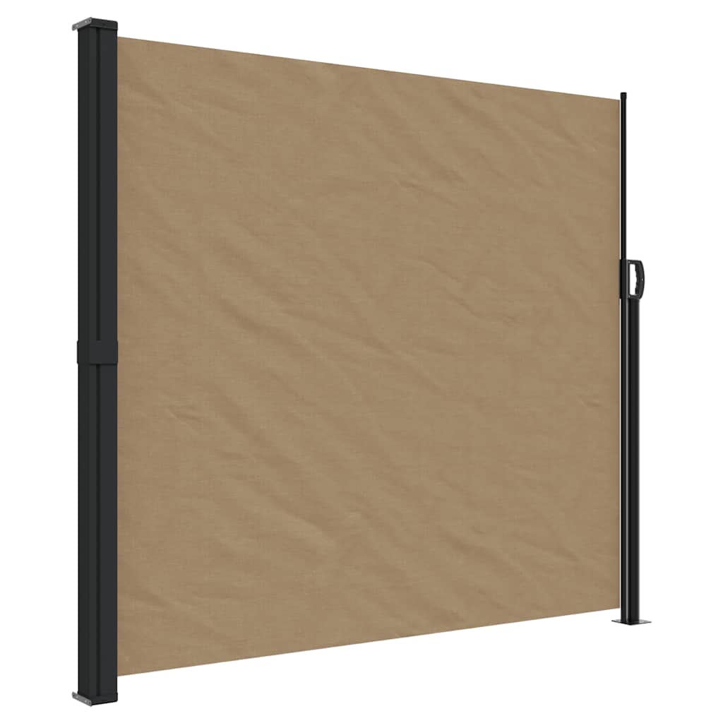 Uttrekkbar sidemarkise gråbrun 180x500 cm