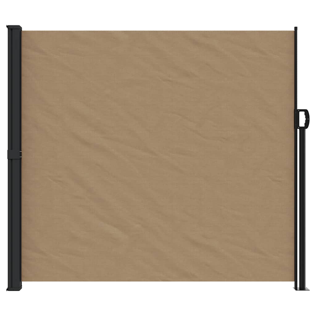 Uttrekkbar sidemarkise gråbrun 180x500 cm