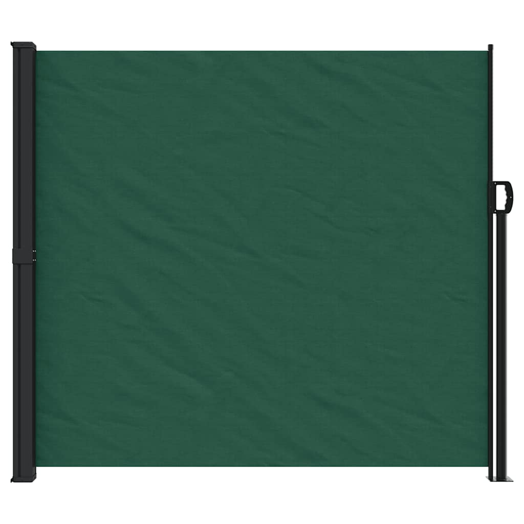 Uttrekkbar sidemarkise mørkegrønn 180x500 cm