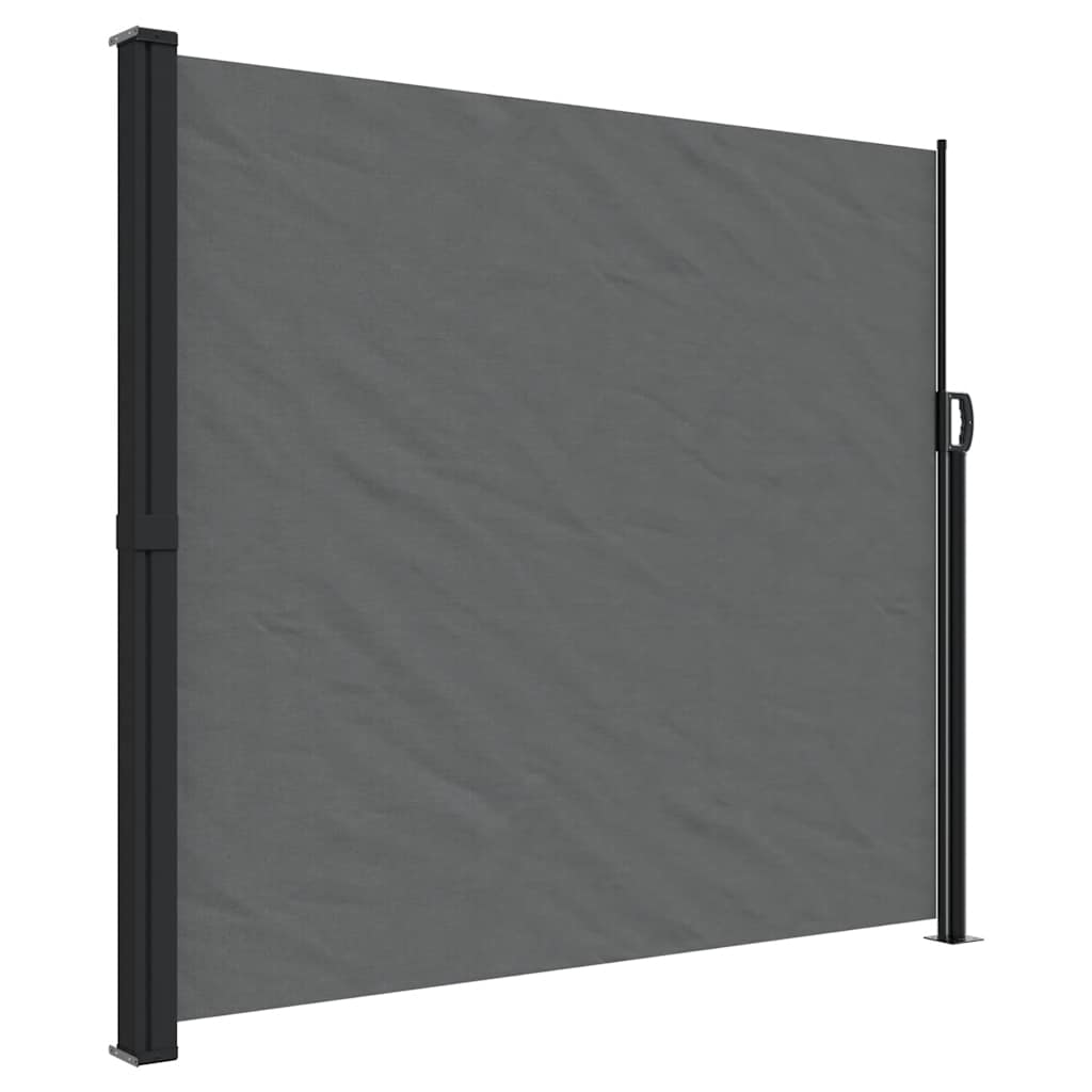 Uttrekkbar sidemarkise antrasitt 180x500 cm