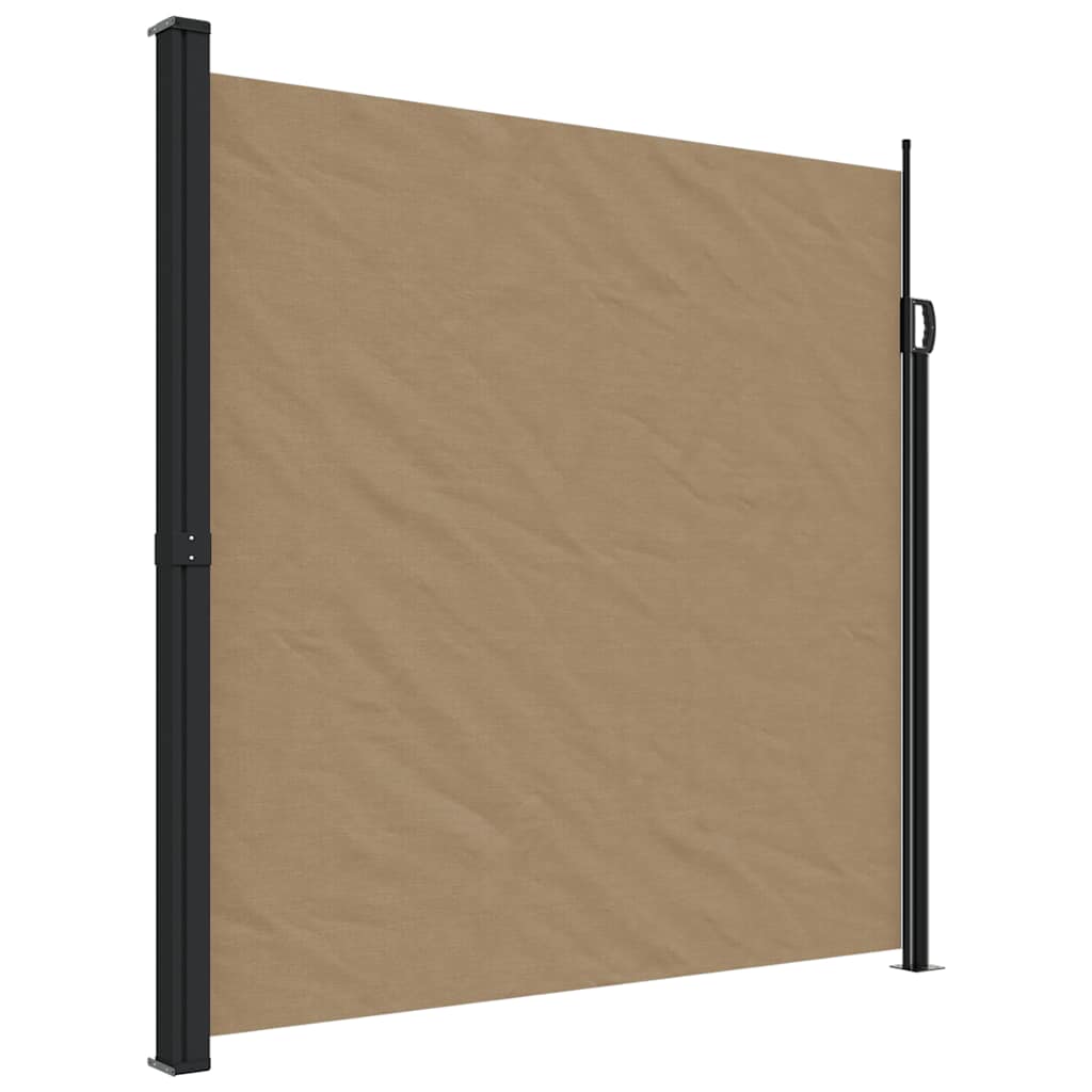 Uttrekkbar sidemarkise gråbrun 200x500 cm