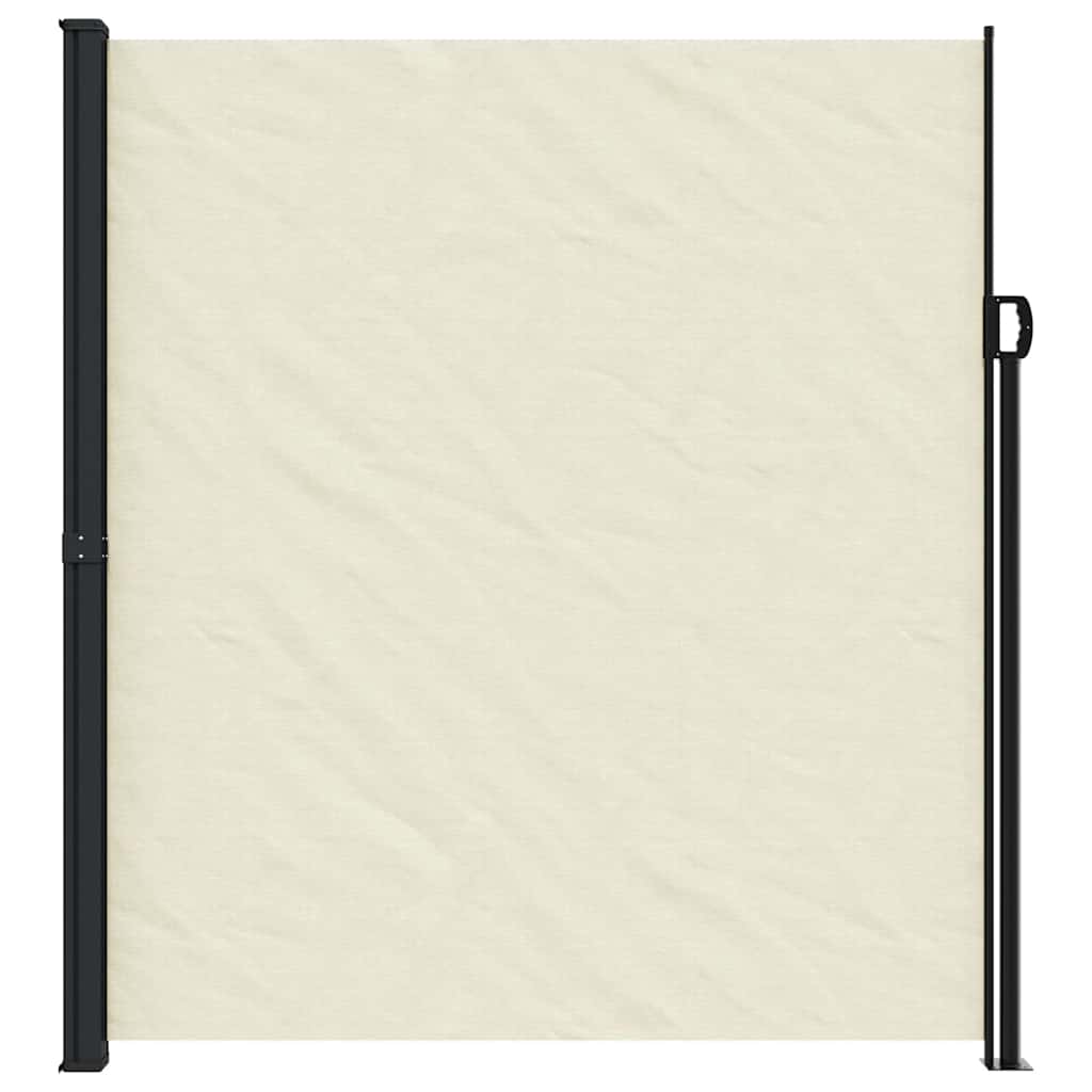 Uttrekkbar sidemarkise kremhvit 220x500 cm