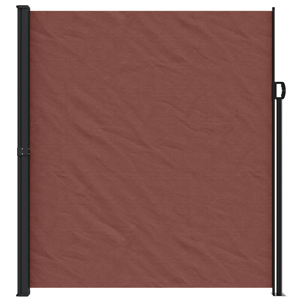 Uttrekkbar sidemarkise brun 220x500 cm