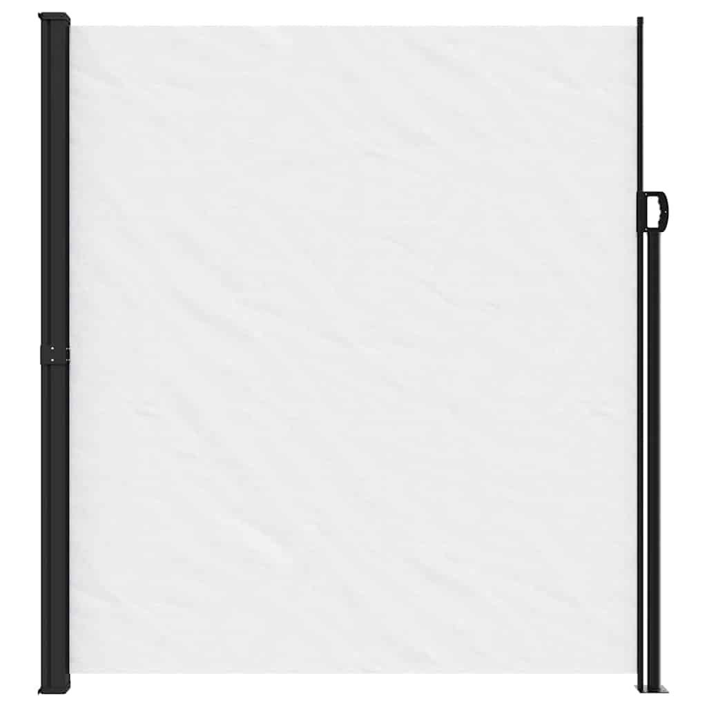 Uttrekkbar sidemarkise hvit 220x500 cm
