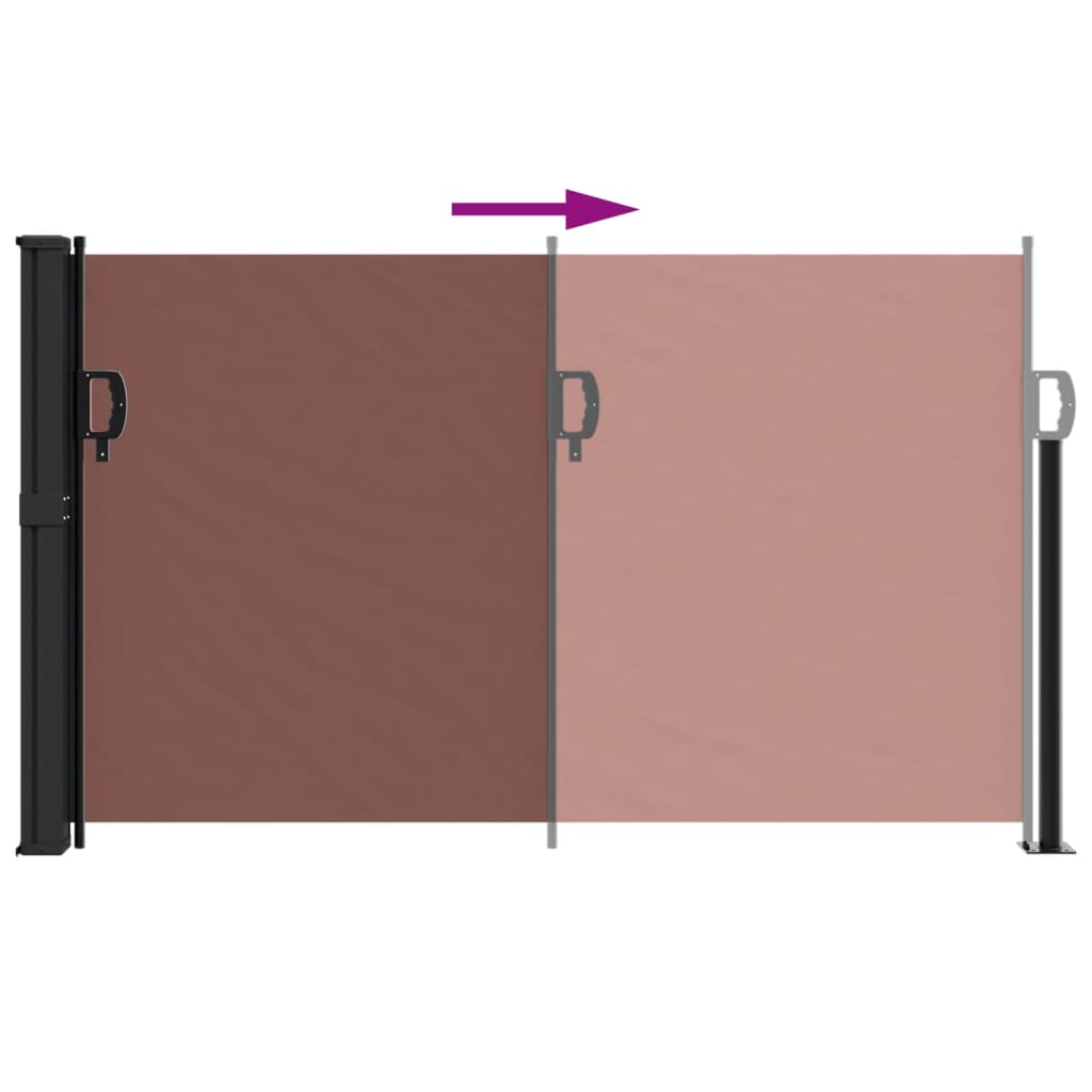 Uttrekkbar sidemarkise 120x600 cm brun