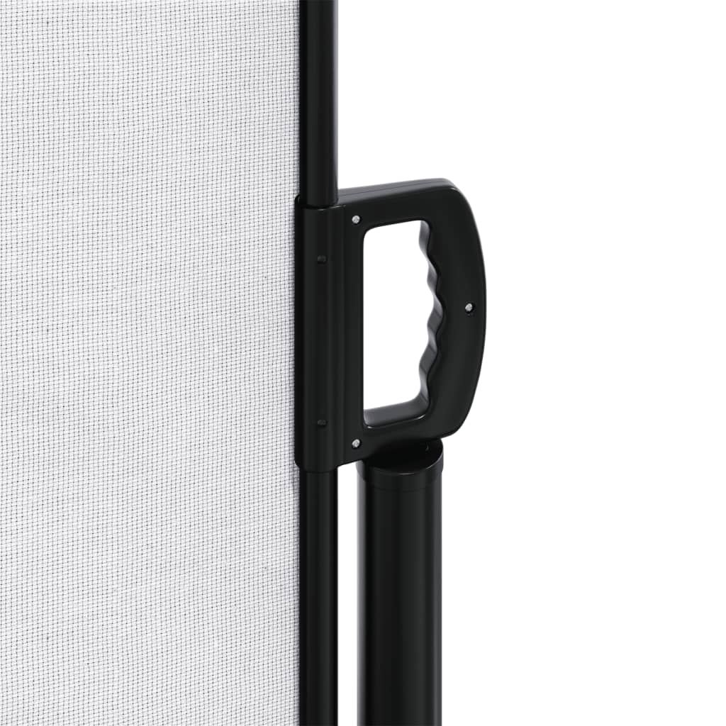 Uttrekkbar sidemarkise hvit 120x600 cm