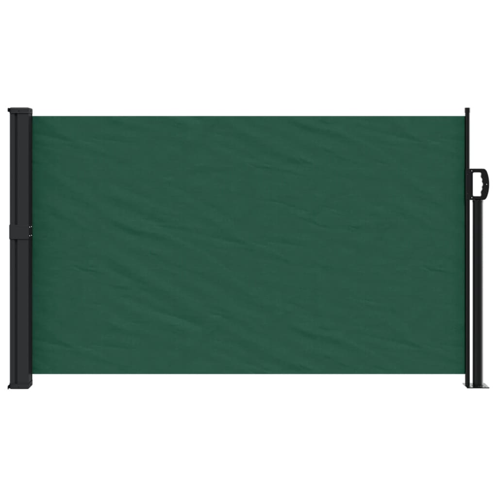 Uttrekkbar sidemarkise mørkegrønn 120x600 cm