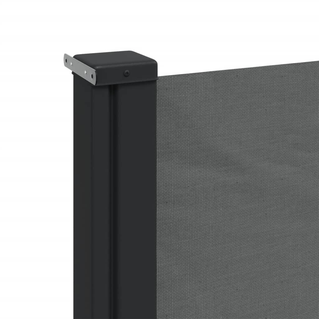 Uttrekkbar sidemarkise antrasitt 140x600 cm