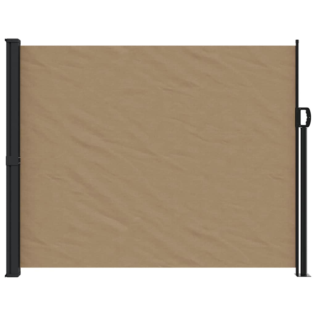 Uttrekkbar sidemarkise gråbrun 160x600 cm